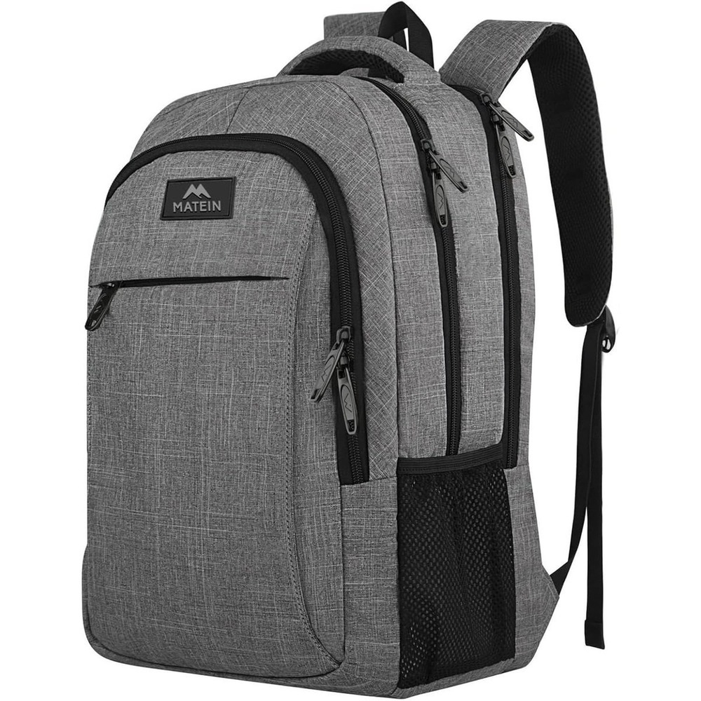 MATEIN Business Laptop Backpack Travel 15.6 Inch Gray Charge Port